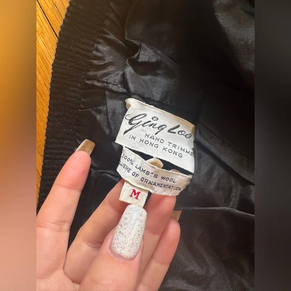 60s Vintage Black Sequin Knit Blouse and Skirt Set Medium - Picture 8 of 14